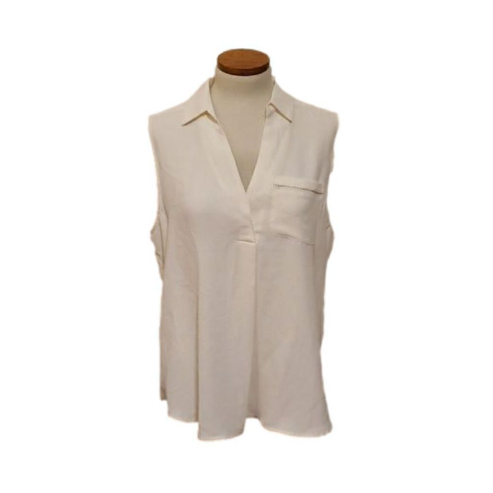 Stitch Fix 41 Hawthorn Womens Tarla Lattice Detail Sleeveless Blouse Sz XL NWT